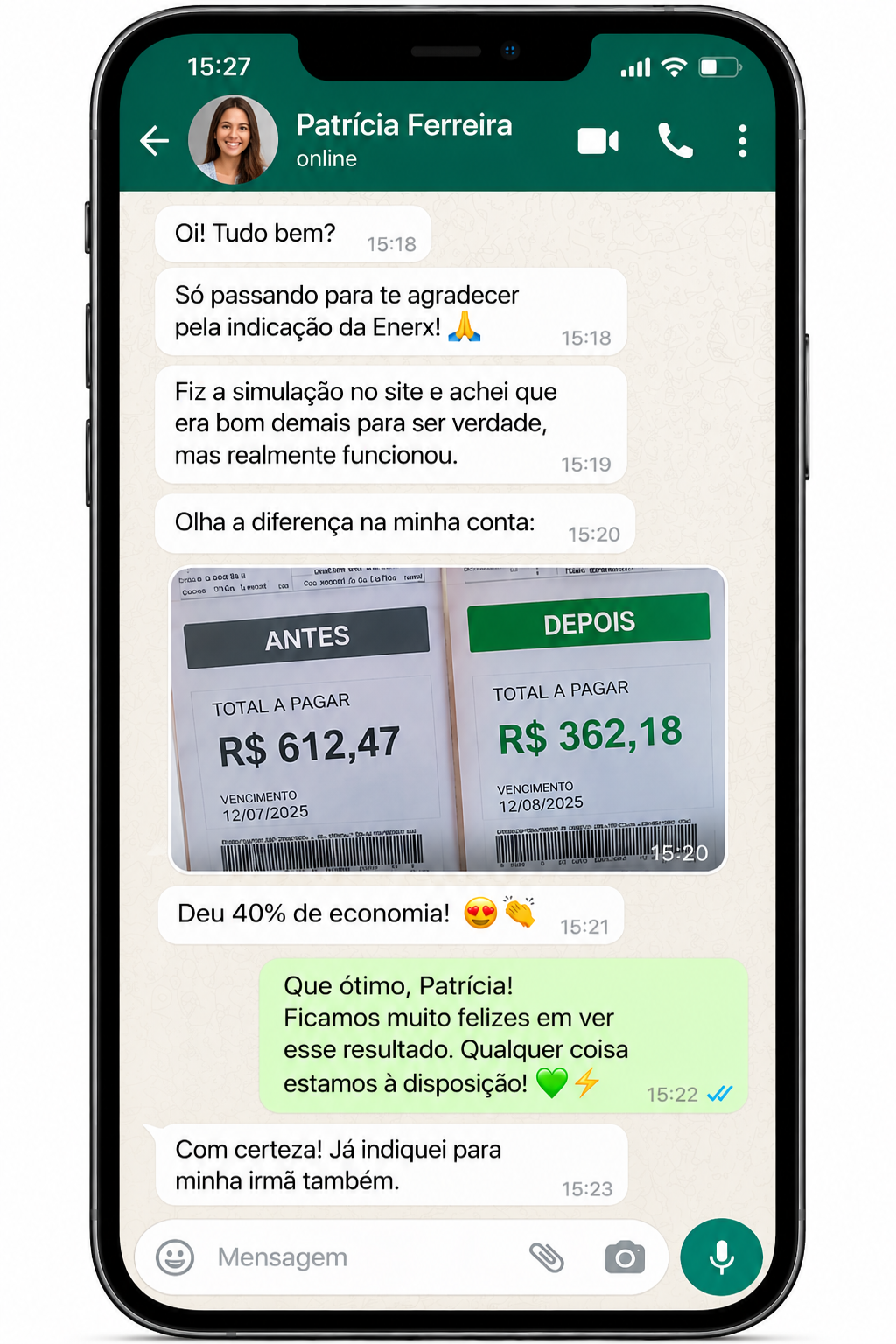 Depoimento de cliente Enerx Brasil